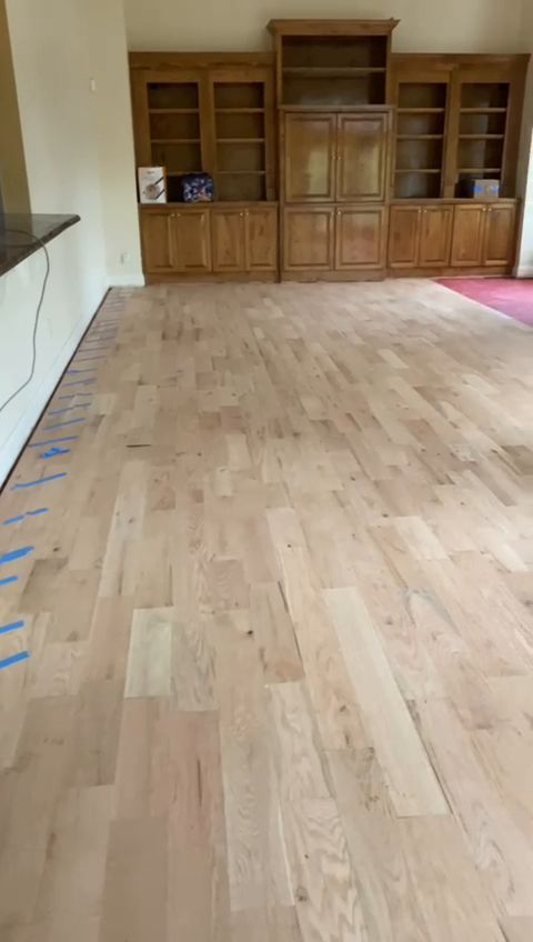 New hardwood floor in a meeting room